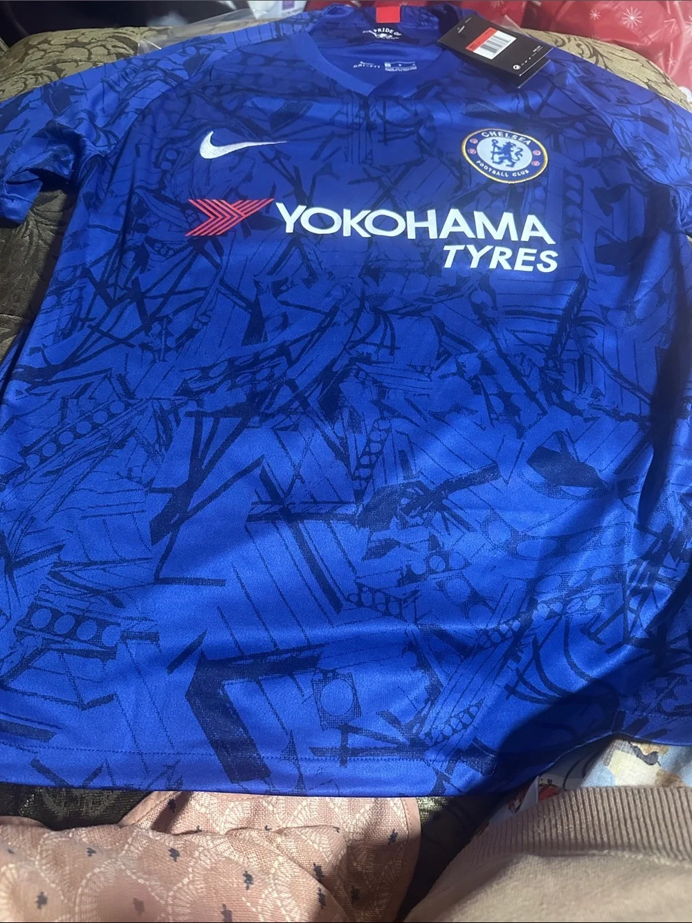 Nike Youth Blue Chelsea FC Jersey with Yokohama Sponsor
